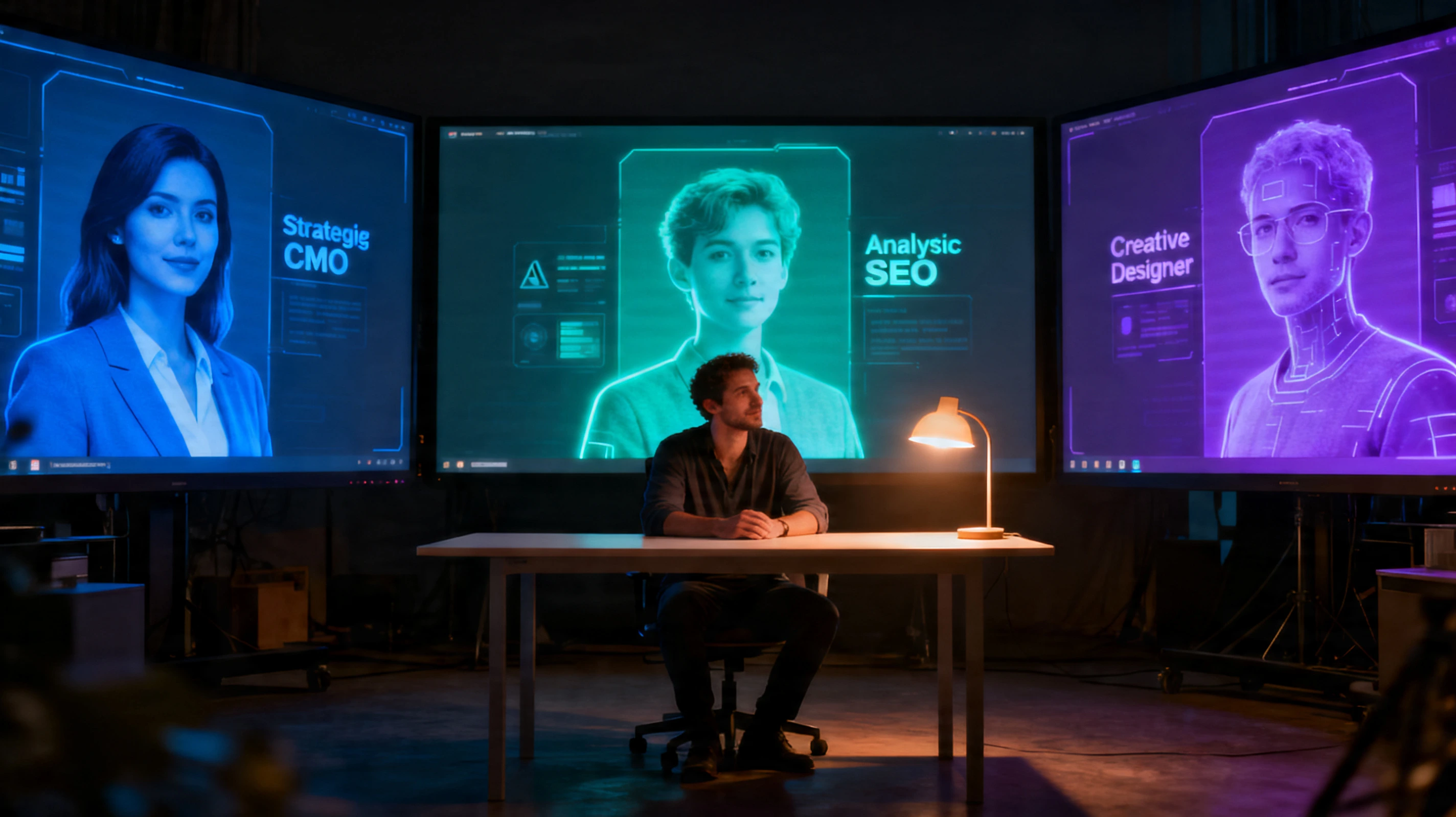 How I Built an AI Marketing Team That Ships Every Week - decorative background