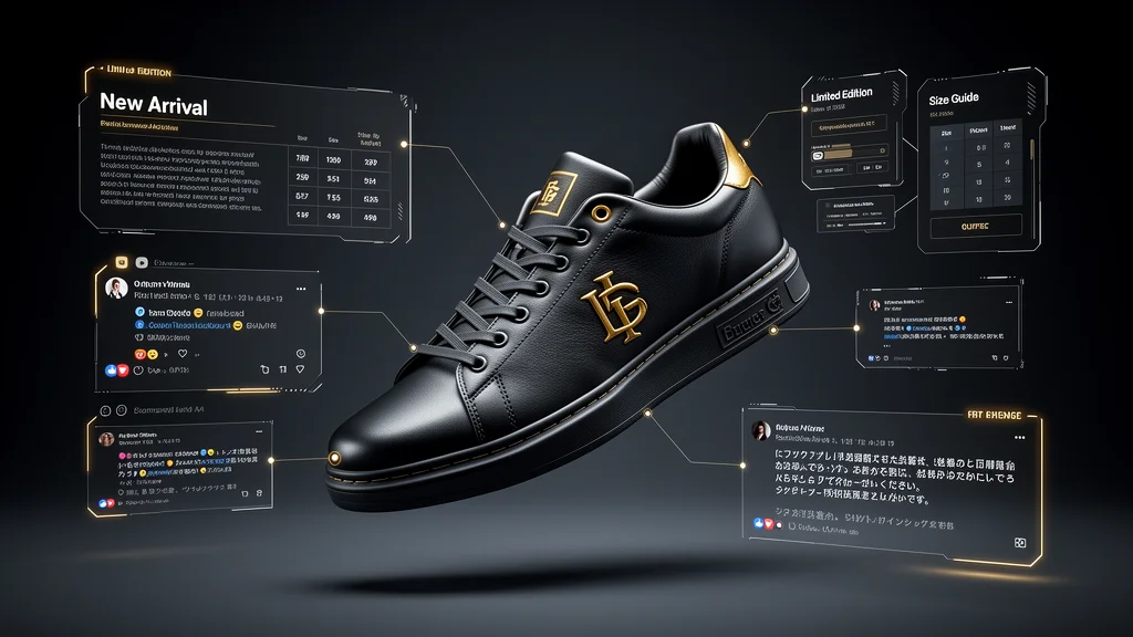 AI-generated footwear marketing content and product descriptions