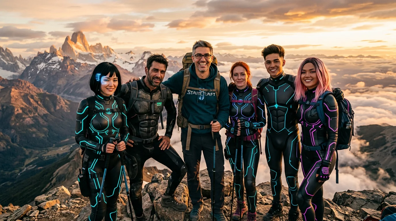 Jozo and AI agents at a mountain summit